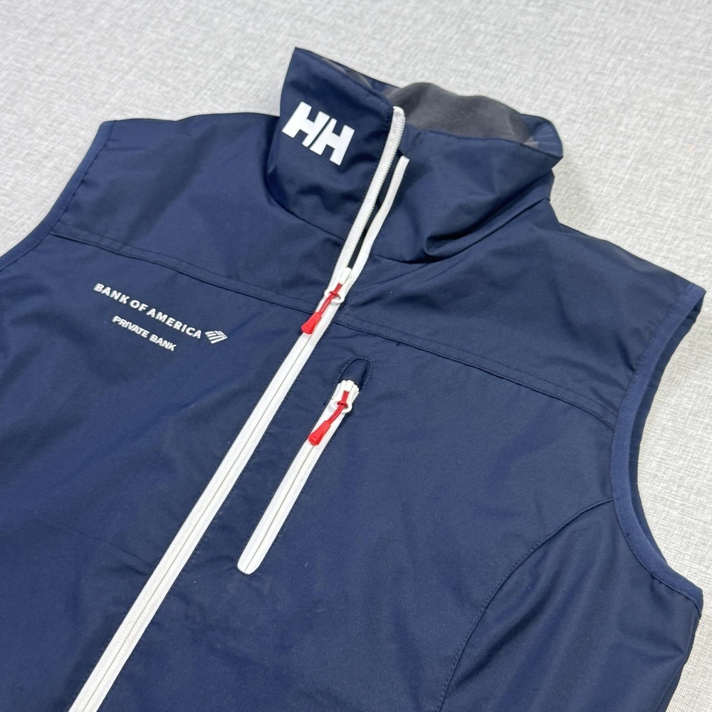 Helly Hansen Vest Womens Large Blue Softshell Windbreaker Pockets Full Zip - Picture 1 of 10